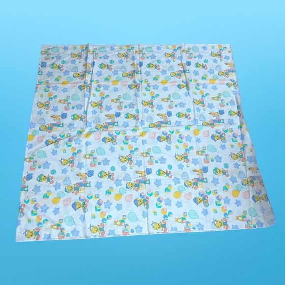 Vtg 1988 Warner Bros-Baby Tweety Bird  Fabric Panel Baby Looney Tunes 47" x 43" - Picture 4 of 4